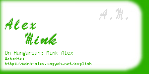 alex mink business card